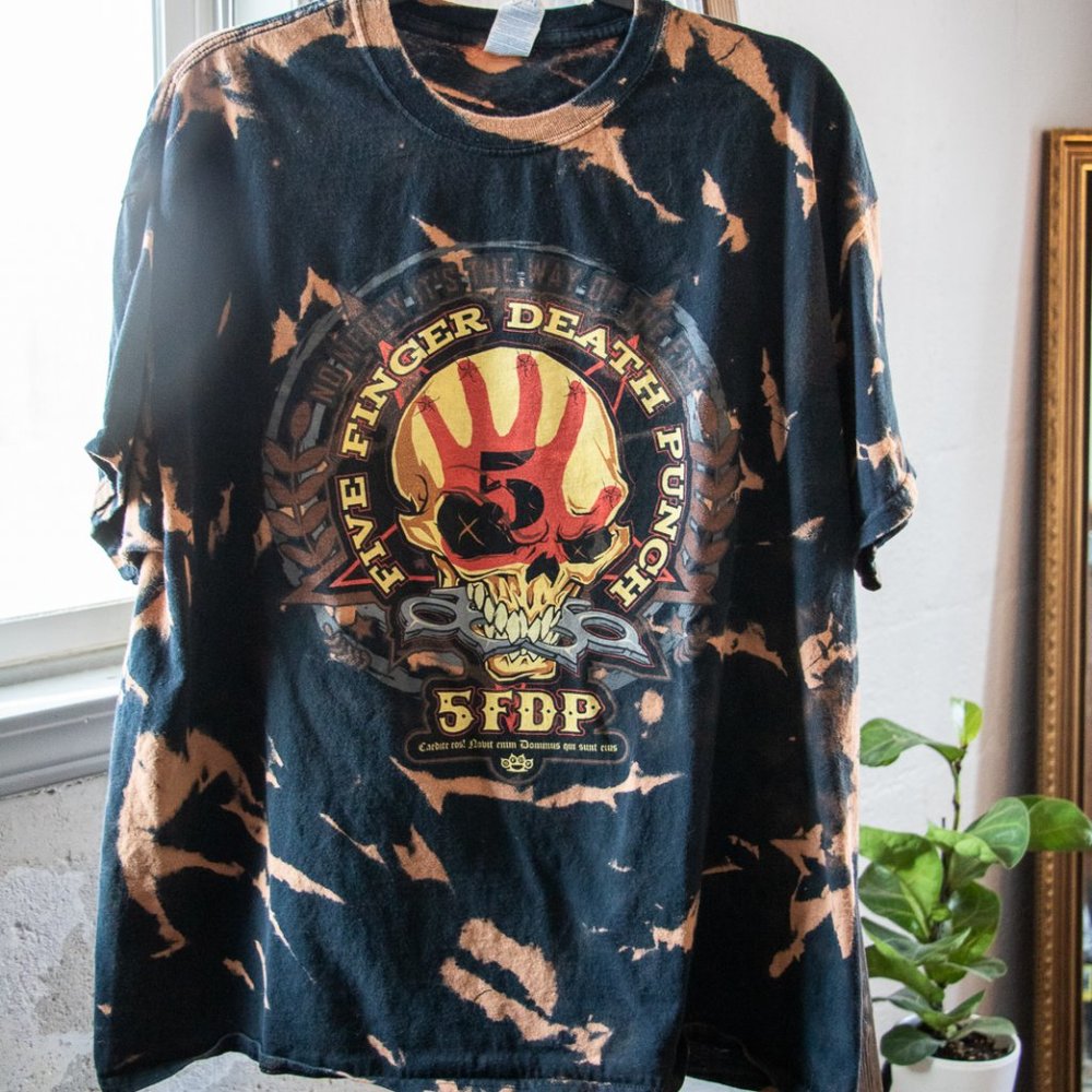 Five Finger Death Punch Bleach Dyed Tee